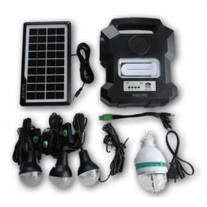 Kit solar portabil Gdlite GD-1000A USB bluetooth radio FM MP3 4 becuri incluse imagine