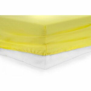Cearsaf de pat cu elastic HR-ZSHEET-140YLW, 140 x 200 cm, galben imagine