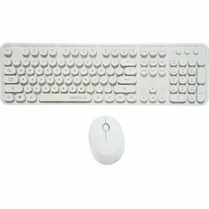 Kit tastatura + mouse Serioux Retro light 9910WH, wireless 2.4GHz, US layout, alb imagine