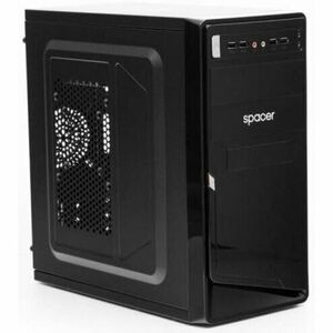 Carcasa Mini-Tower mATX, sursa 450W, Moon, Front USB2.0+Audio, black imagine