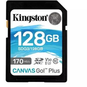 Card de memorie SD Kingston Canvas GO Plus, 128GB, Clasa 10, UHS-I imagine