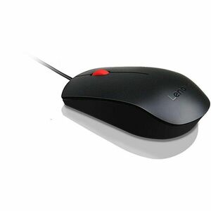 Mouse Lenovo Essential, USB, 1600DPI, Negru / Rosu imagine