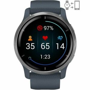 Ceas smartwatch Garmin Venu 2, Blue Granite/Silver imagine