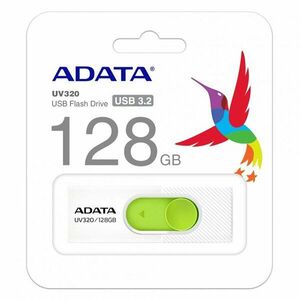 USB Flash Drive ADATA UV320 128GB, USB 3.1, Alb/Verde, Retail imagine
