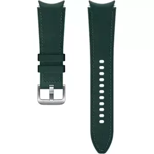 Curea smartwatch Samsung Hybrid Leather Band pentru Galaxy Watch4 Classic, 20mm S/M, Green imagine