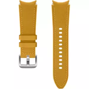 Curea smartwatch Samsung Hybrid Leather Band pentru Galaxy Watch4 20mm S/M, Mustard imagine