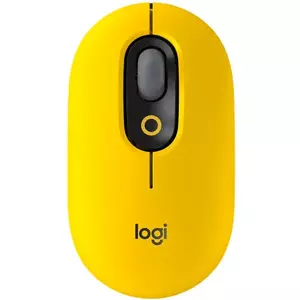 Mouse wireless Logitech Pop Blast, Ambidextru, Galben imagine
