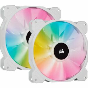 Ventilator PC, iCUE SP140 RGB ELITE White Performance 140mm Dual Fan Kit imagine