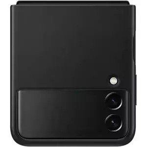 Husa de protectie Samsung Leather Cover pentru Galaxy Z Flip3, BLACK imagine