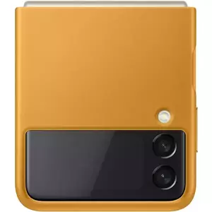 Husa de protectie Samsung Leather Cover pentru Galaxy Z Flip3, YELLOW imagine