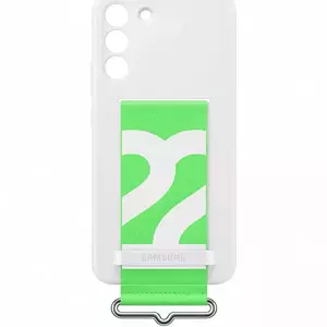 Husa de protectie Samsung Silicone Cover with Strappentru Galaxy S22 PLUS, White imagine