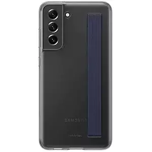 Husa de protectie Samsung Galaxy S21 FE (G990) - Clear Strap Cover, Gri inchis imagine