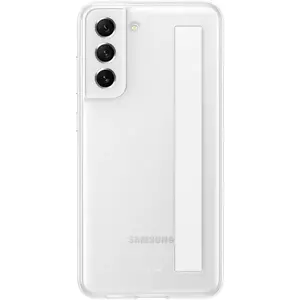 Husa de protectie Samsung Clear Strap Cover pentru Galaxy S21 FE 5G, White imagine
