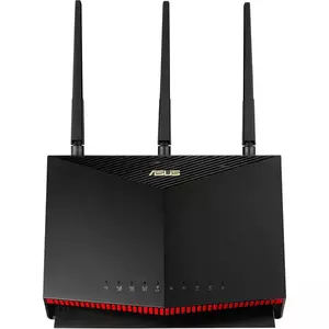Router modem 4G-AC86U, AC2600, Dual-band, LTE, MU-MIMO, AiProtection, 3 Antene externe (Negru) imagine