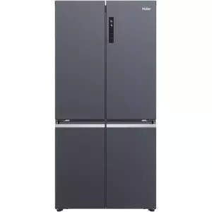 Side by Side Cube HAIER HCR5919ENMB, 4 usi, compresor inverter, clasa E, Total No Frost, 528 L, Sistem Antibacterian, display LED extern, My Zone, HCS, T-ABT, Brushed black imagine