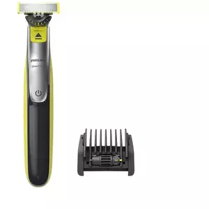 Aparat hibrid de barbierit si tuns barba Philips OneBlade 360 QP2730/20, pieptene reglabil 5 in 1, autonomie 60 min, Negru/Verde imagine