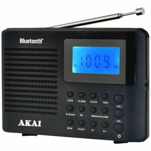 Akai radio cu ceas APR-400, Bluetooth 5.0, AM/FM, Negru imagine