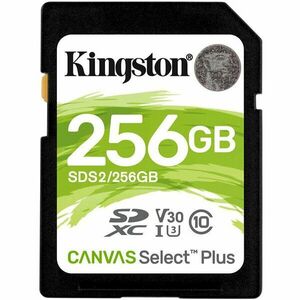 SD Card Kingston, 256GB, Canvas Select Plus, Clasa 10 UHS-I, R/W 100/85 MB/s imagine