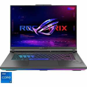 Laptop Gaming ASUS ROG Strix G16 G614JU cu procesor Intel® Core™ i7-13650HX pana la 4.90 GHz, 16, QHD+, IPS, 240Hz, 16GB DDR5, 512GB SSD, NVIDIA® GeForce RTX™ 4050 6GB GDDR6, No OS, Eclipse Gray imagine
