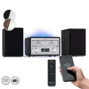Auna Elton, sistem stereo, CD, BT, MP3, DAB+, radio FM, contorizator VU, iluminare din spate imagine