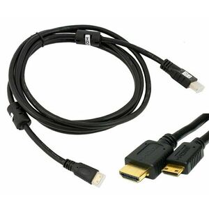 Cablu adaptor HDMI - Mini HDMI, full HD, 4K, izolatie exterioara, negru imagine