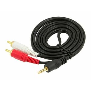 Cablu jack audio universal, player mp3, tv, dvd, consola, lungime cablu: 1, 5m, negru imagine