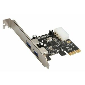 Adaptor card PCI-e USB 3.0, 2 porturi, negru/argintiu imagine
