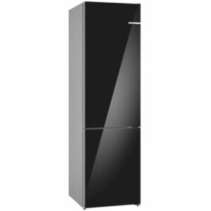 Combina frigorifica Bosch KGN39LBCF, 363 l, NoFrost, PerfectFit, Iluminare LED, Clasa C, H 203 cm, Sticla neagra imagine