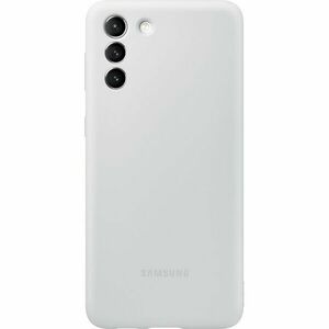 Husa de protectie Samsung Silicone Cover pentru Galaxy S21 Plus, Light Gray imagine