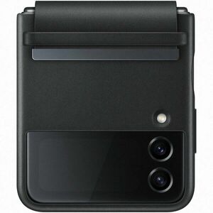 Husa de protectie Samsung Flap Leather Cover pentru Galaxy Z Flip4, Black imagine