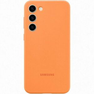 Husa de protectie Samsung Silicone Case pentru Galaxy S23 Plus, Orange imagine