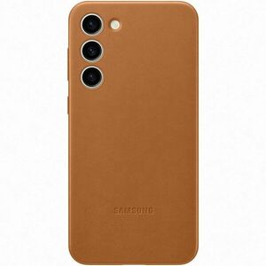 Husa de protectie Samsung Leather Case pentru Galaxy S23 Plus, Camel imagine