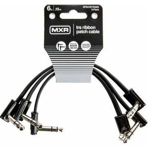 Dunlop MXR DCISTR06R Ribbon TRS Cable 3 Pack Negru 15 cm Oblic - Oblic imagine