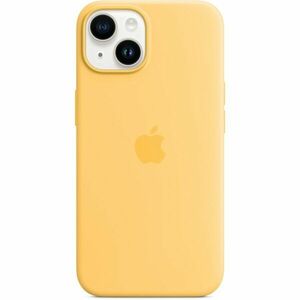 Husa de protectie Apple Silicone Case with MagSafe pentru iPhone 14, Sunglow imagine
