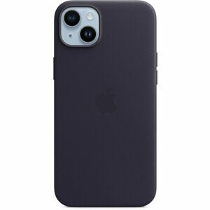 Husa de protectie Apple Leather Case with MagSafe pentru iPhone 14 Plus, Ink imagine