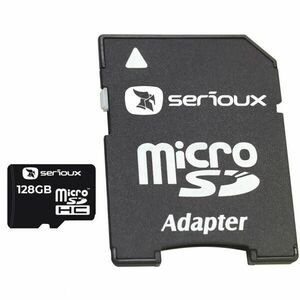 Card de memorie Serioux MicroSDHC 128GB Clasa 10 + adaptor imagine