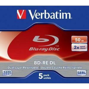 Verbatim BD-RE DL 50GB 2x 5 Pack Jewel Case pret pe bucata imagine