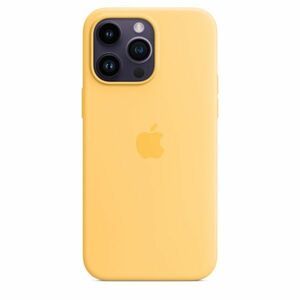 Husa de protectie Apple cu MagSafe pentru iPhone 14 Pro Max Silicon Sunglow imagine