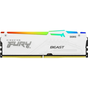 Memorie Desktop Kingston Fury Beast RGB 16GB DDR5 6000Mhz White imagine