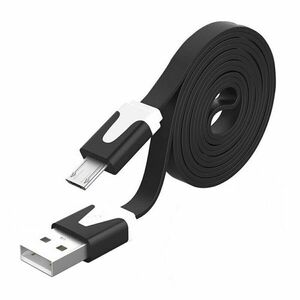 Cablu USB - microUSB, viteza maxima transfer: 480 Mb/s, negru/alb imagine