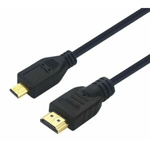 Cablu HDMI - micro HDMI, 8 canale, full HD, 4K, izolatie dubla, suport video 3D, negru imagine