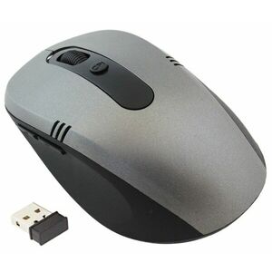 Mouse optic fara fir 800/1600 DPI, intrare USB, forma ergonomica, functie standby, 10, 1 x 6, 5 x 3, 5cm, gri/negru imagine