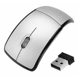 Mouse optic pliabil fara fir, forma ergonomica, intrare USB, 1200DPI, 11 x 6 x 3, 5cm, gri imagine