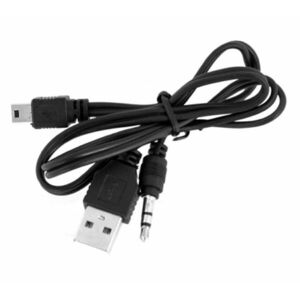 Adaptor 2 in1, mini USB, Jack 3, 5 mm, negru imagine