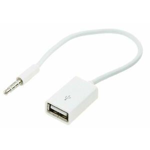 Adaptor USB -Jack 3, 5 mm, 4 pini, alb imagine