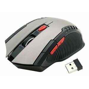 Mouse optic fara fir 800/1600 DPI, intrare USB, forma ergonomica, functie standby, 11, 5 x 7, 5 x 3, 5cm, gri/negru imagine