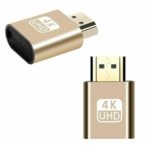 Adaptor - Emulator HDMI 4k, compatibilitate Windows / Mac OS / Linux, plastic, 6g, auriu imagine
