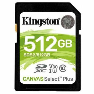 Card de memorie Kingston Canvas Select Plus SD 512GB, Class 10 UHS-I imagine