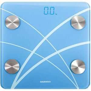 Cantar electronic de persoane cu Bluetooth Daewoo, 180 kg, Pornire automata, Bluetooth 4.0, Display LED, Blue imagine