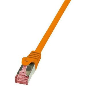 Cablu S/FTP LogiLink CQ3028S, Patchcord, CAT.6, 0.5 m (Portocaliu) imagine